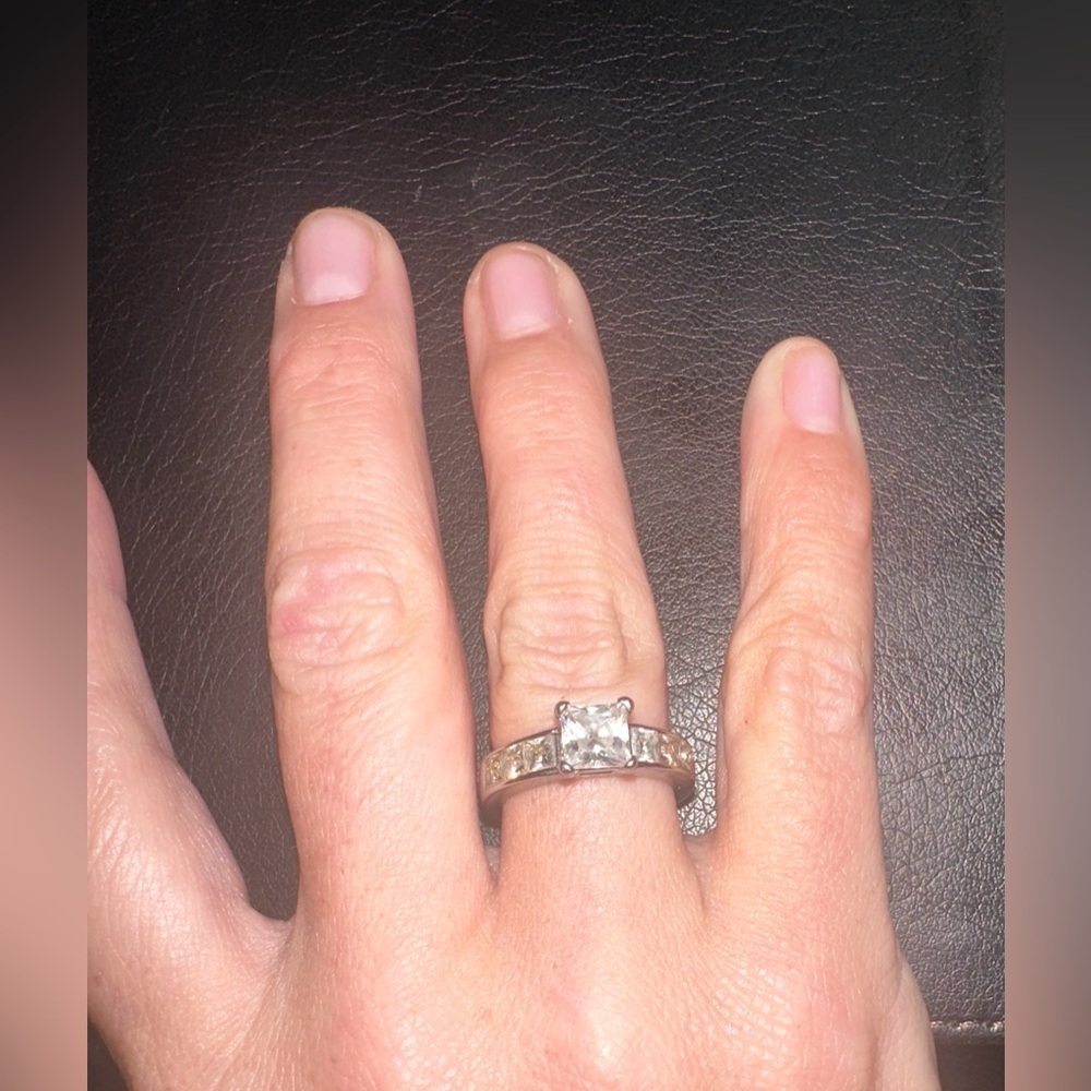 Stamped 316 Engagement Ring stainless steel size 7